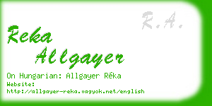 reka allgayer business card